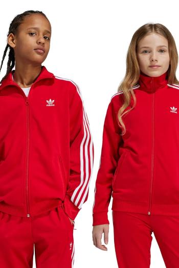 Detská mikina adidas Originals červená farba, s nášivkou, IY9796