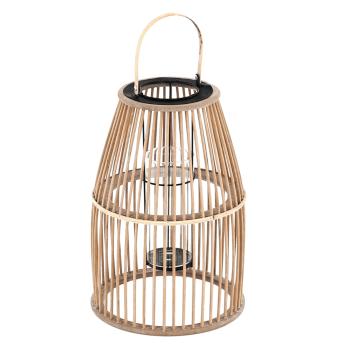 KONDELA Miles Typ 1 drevený lampáš 34,5 cm prírodná