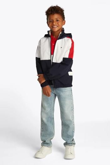 Detská bunda Tommy Hilfiger béžová farba, KB0KB09583
