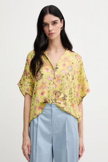 Košeľa Pedro del Hierro žltá farba, voľný strih, s klasickým golierom, 7659067