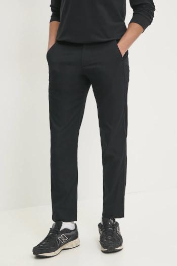 Nohavice Abercrombie & Fitch pánske, čierna farba, rovné, KI130-4097