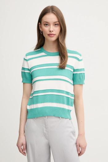 Bavlnený sveter United Colors of Benetton tyrkysová farba, ľahké, 1294E10D0