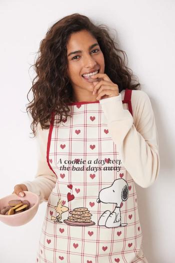 Kuchynská zástera women'secret SNOOPY béžová farba, 1378892