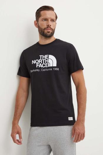 Bavlnené tričko The North Face M Berkeley California S/S Tee pánske, čierna farba, s potlačou, NF0A87U5JK31