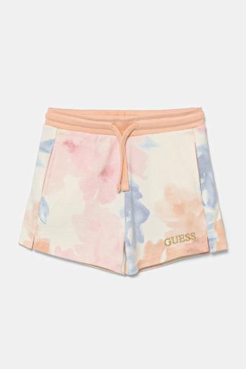 Detské bavlnené šortky Guess vzorované, nastaviteľný pás K5RD08 KA6R4