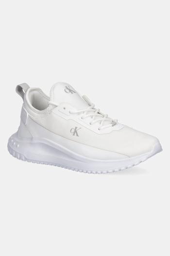 Tenisky Calvin Klein Jeans EVA RUNNER TECH RIPSTOP pánske, biela farba, YM0YM01203