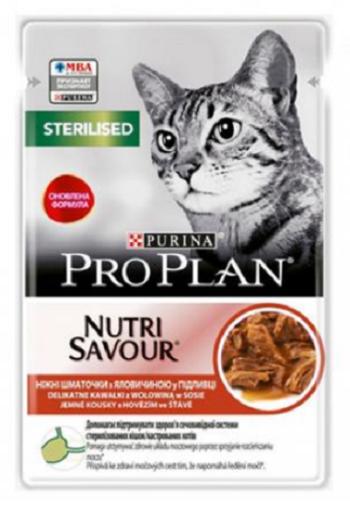 ProPlan MO Cat Adult sterilised hovädzie kapsičky pre kastrované mačky 26x85g