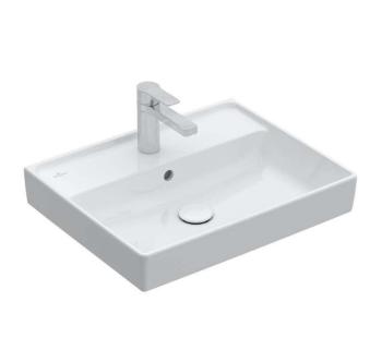 VILLEROY & BOCH - Collaro Umývadlo 60x47 cm, s prepadom, otvor na batériu, CeramicPlus, alpská biela 4A3360R1