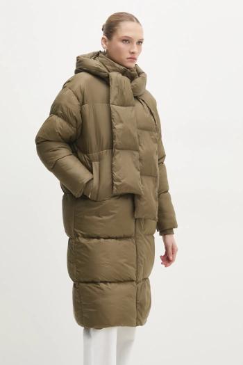 Bunda Answear.LAB dámska, zelená farba, zimná, oversize