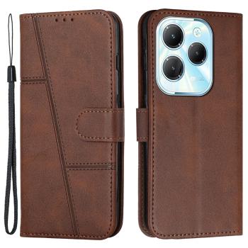STITCHED Peňaženkový kryt pre Infinix Hot 40 / Hot 40 Pro hnedý