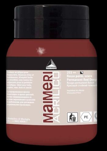 MAIMERI ACRILICO - Akrylové farby 253 - permanent red deep, 0,5 L