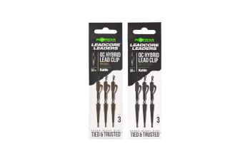 Korda Montáž Kable Leadcore Leader Hybrid Lead Clip QC Swivel 50cm,Korda Montáž Kable Leadcore Leader Hybrid Lead Clip QC Swivel 50cm