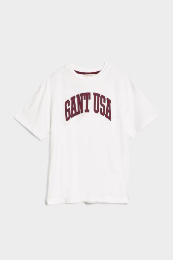 PÓLÓ GANT OVERSIZED USA T-SHIRT WHITE