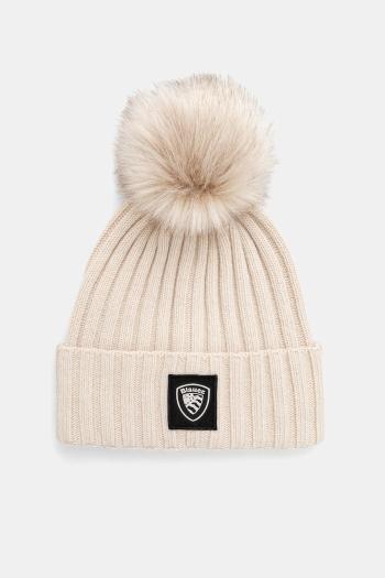 Vlnená čiapka Blauer LIFE béžová farba, BLDA05337