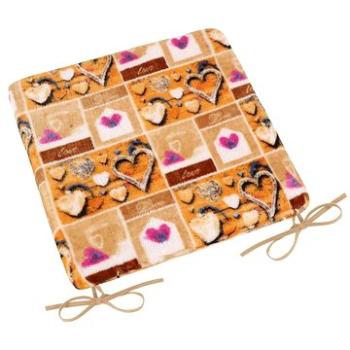 Bellatex Hladký Korall micro – 40 × 40 cm – srdce (4714)