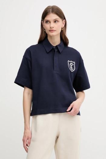 Bavlnené polo tričko Calvin Klein Jeans tmavomodrá farba, LV047B209G