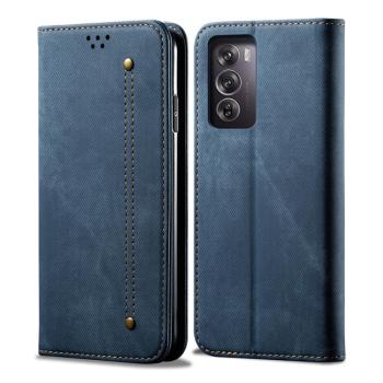 DENIM Peňaženkový kryt pre Oppo Reno12 5G modrý