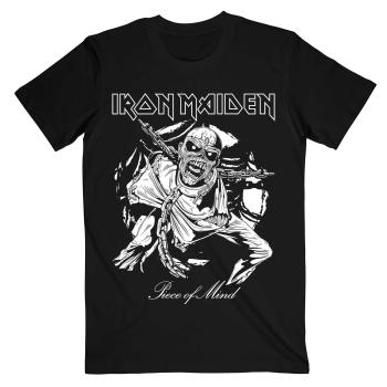 Iron Maiden tričko Piece of Mind Mono Eddie Čierna XXL