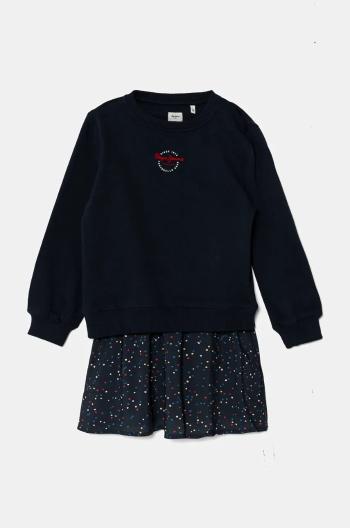 Dievčenské šaty Pepe Jeans TILDA tmavomodrá farba, mini, rovný strih, PG951678