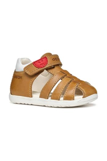 Detské kožené sandále Geox SANDAL MACCHIA tmavomodrá farba, B254VA.0CL54