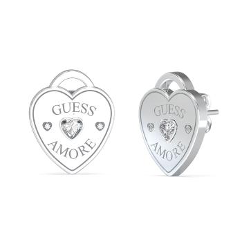 Guess Srdiečkové náušnice z ocele Guess Amore JUBE05058JWRHT/U
