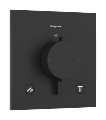Sprchová a vaňová batéria Hansgrohe Ecostat Comfort E bez podomietkového telesa matná čierna 33711670