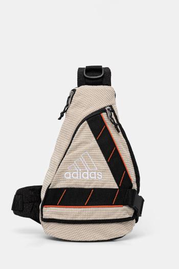 Ruksak adidas Originals béžová farba, malý, s nášivkou, JY2553