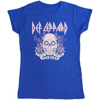 Def Leppard tričko Pour Some Sugar On Me Skull Tour 2019 Modrá L