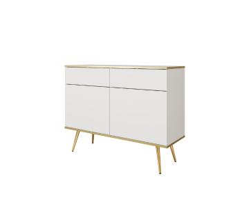 ArtPS Komoda BIJOU KSZ-107 | biela / zlaté nohy