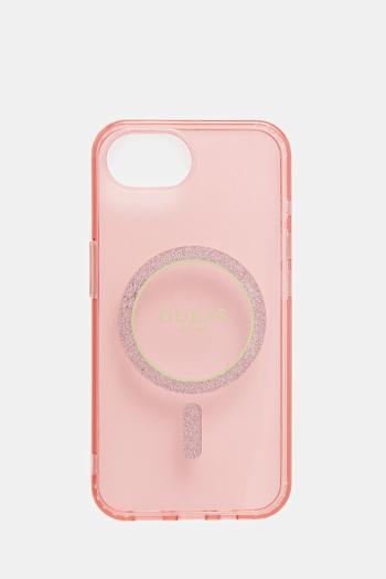 Puzdro na mobil Guess iPhone 16e ružová farba, GUHMPSE4HFGEREP
