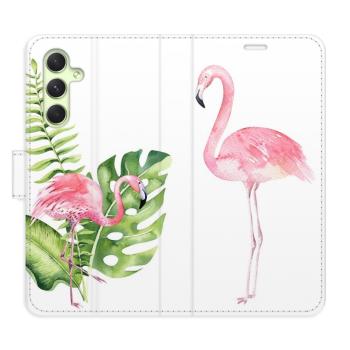 Flipové pouzdro iSaprio - Flamingos - Samsung Galaxy A54 5G