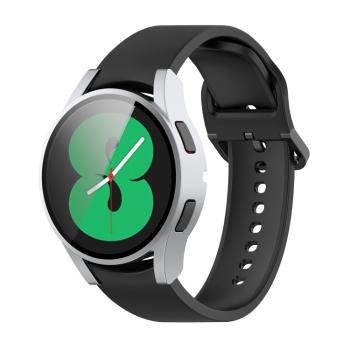 Ochranný kryt s tvrdeným sklom pre Samsung Galaxy Watch 4 40mm strieborný