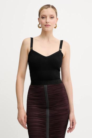 Top Elisabetta Franchi čierna farba, TK61S56E2
