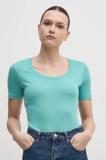 Bavlnené tričko United Colors of Benetton dámske, čierna farba, 3GA2D1066