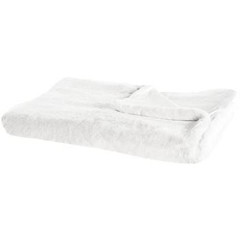 Prikrývka 200 x 220 cm biela CHAAB, 295610 (beliani_295610)