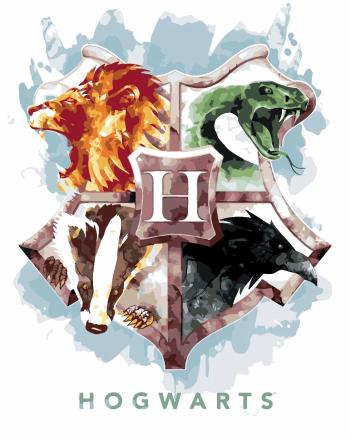 Zuty Maľovanie podľa čísel Erb s rokfortskými fakultami (Harry Potter)