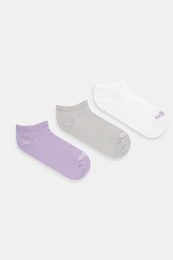 Ponožky adidas 3-pak fialová farba, JL6120
