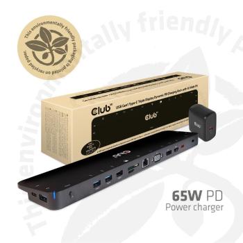 Club3D Dokovacia stanica USB-C 14v1, 1xDP, 1xHDMI, 1xVGA, 2xUSB-C, 5xUSB, čítačka SD kariet, čierna