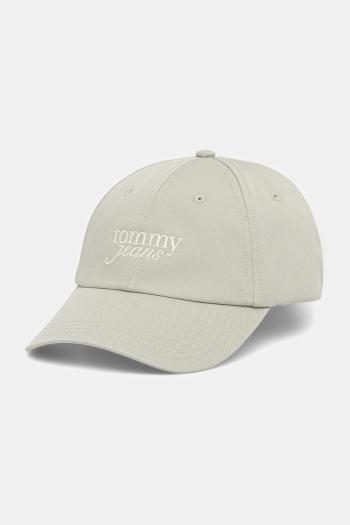 Bavlnená šiltovka Tommy Jeans zelená farba, AW0AW17815