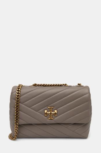 Kožená kabelka Tory Burch Kira Chevron hnedá farba, 90452