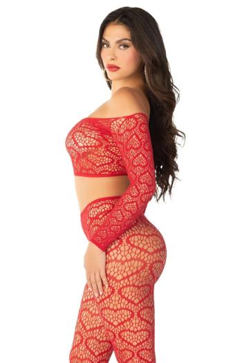 Červený dvojdielny sexi set 89337