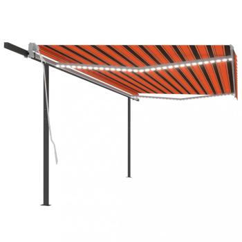 Ručne zaťahovacia markíza s LED svetlom 400x300 cm Dekorhome