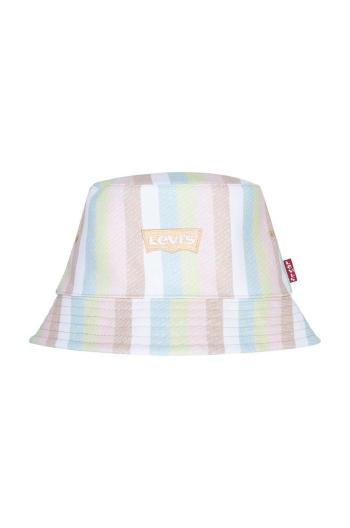 Bavlnená obojstranná detská čiapka Levi's LAN LEVI'S REVERSIBLE BUCKET C oranžová farba