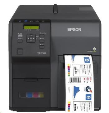 Epson ColorWorks C7500G C31CD84312, farebná tlačiareň štítkov, cutter, disp., USB, Ethernet, black