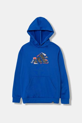 Detská mikina adidas s kapucňou, s potlačou, JV5130