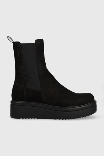 Kožené topánky chelsea Vagabond Shoemakers Tara dámske, čierna farba, na platforme,
