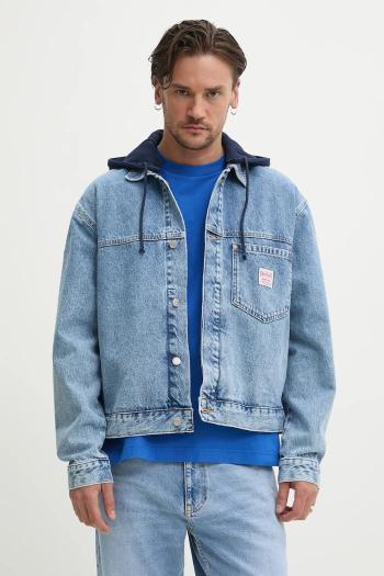 Rifľová bunda Red Bull Racing x Pepe Jeans HOODED DENIM JACKET prechodná, oversize, RM400020R17
