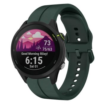 SILICONE Vymeniteľný remienok pre Garmin Forerunner 255 Music tmavozelený