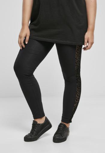 Urban Classics Ladies Flock Lace Stripe Leggings black - M