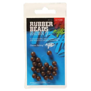 Giants fishing gumové guličky rubber beads transparent brown-6 mm